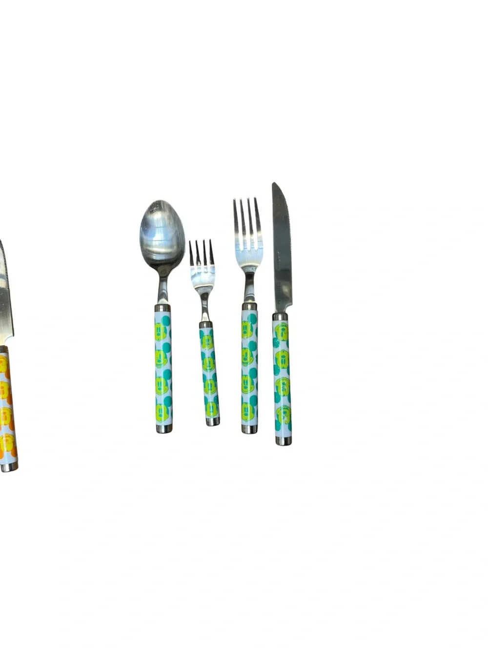 Disney Parks Mickey Mouse Flatware Lot Colorful Silverware Utensils 15 Pc